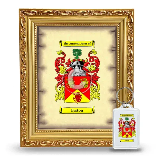 Eyston Framed Coat of Arms and Keychain - Gold