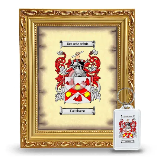 Fairbarn Framed Coat of Arms and Keychain - Gold