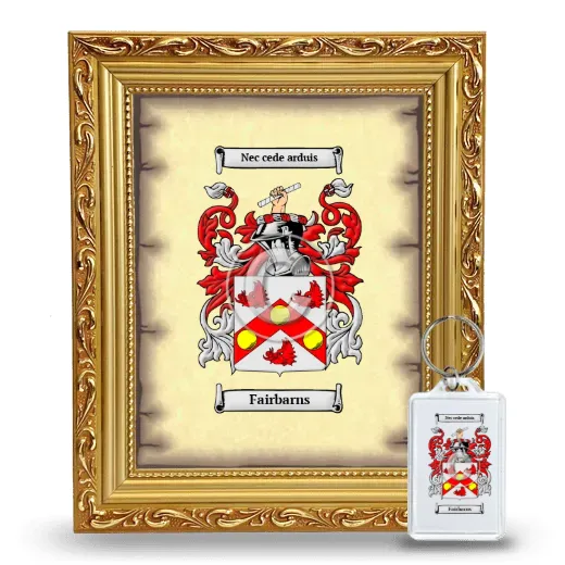Fairbarns Framed Coat of Arms and Keychain - Gold