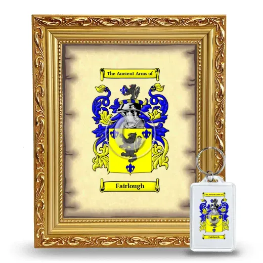 Fairlough Framed Coat of Arms and Keychain - Gold