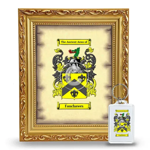 Fanchawes Framed Coat of Arms and Keychain - Gold