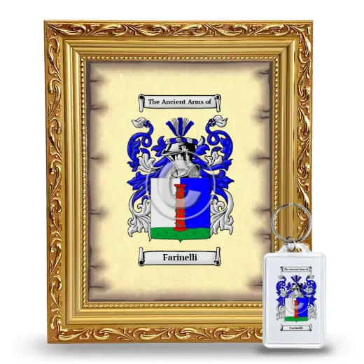 Farinelli Framed Coat of Arms and Keychain - Gold