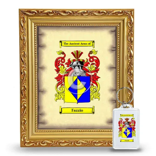 Fazzio Framed Coat of Arms and Keychain - Gold