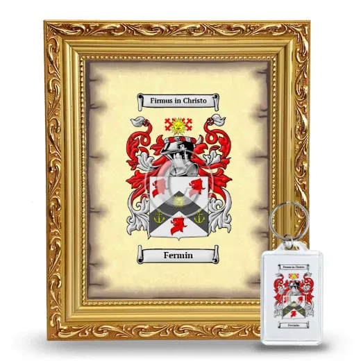 Fermin Framed Coat of Arms and Keychain - Gold