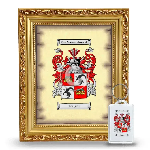 Feuger Framed Coat of Arms and Keychain - Gold