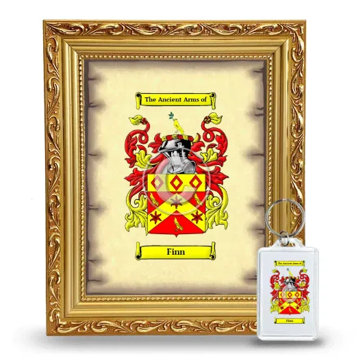 Finn Framed Coat of Arms and Keychain - Gold