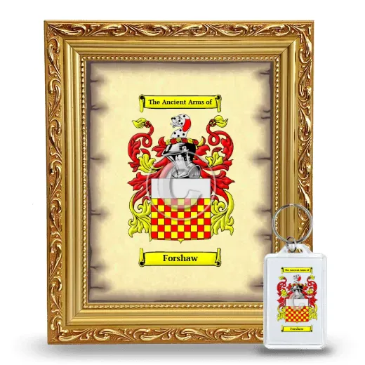 Forshaw Framed Coat of Arms and Keychain - Gold
