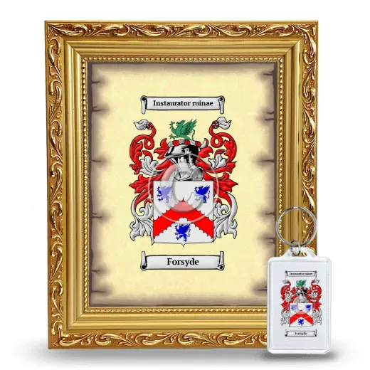 Forsyde Framed Coat of Arms and Keychain - Gold