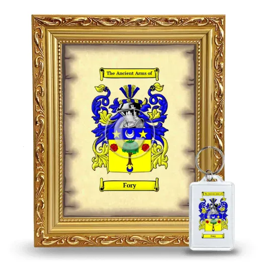 Fory Framed Coat of Arms and Keychain - Gold
