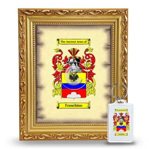 Franchino Framed Coat of Arms and Keychain - Gold