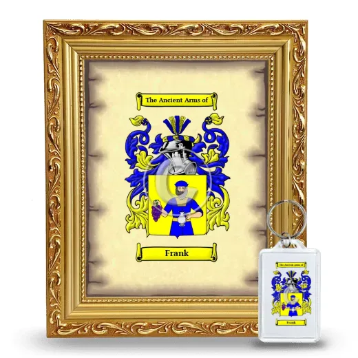 Frank Framed Coat of Arms and Keychain - Gold