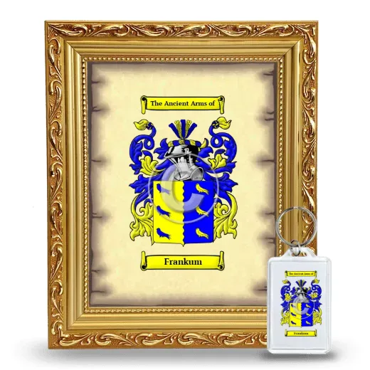Frankum Framed Coat of Arms and Keychain - Gold