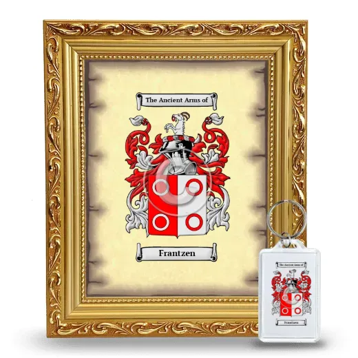 Frantzen Framed Coat of Arms and Keychain - Gold