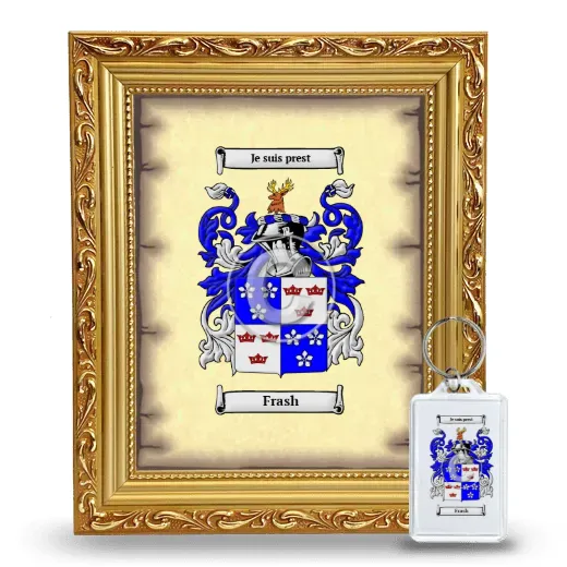 Frash Framed Coat of Arms and Keychain - Gold