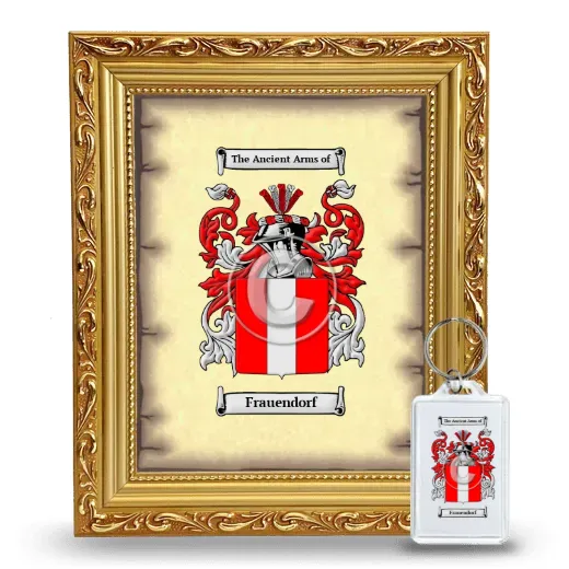 Frauendorf Framed Coat of Arms and Keychain - Gold