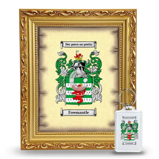 Freemantle Framed Coat of Arms and Keychain - Gold
