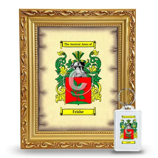 Frishe Framed Coat of Arms and Keychain - Gold