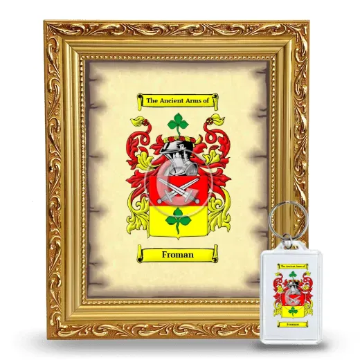 Froman Framed Coat of Arms and Keychain - Gold
