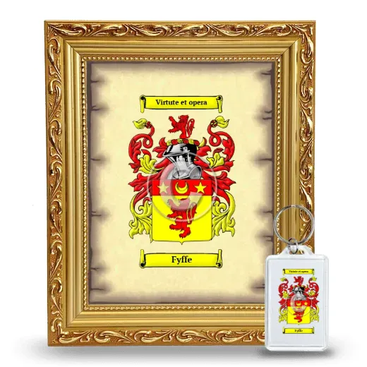 Fyffe Framed Coat of Arms and Keychain - Gold