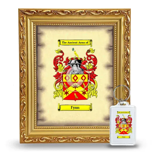 Fynn Framed Coat of Arms and Keychain - Gold