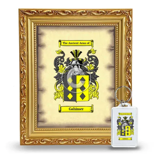 Gahimer Framed Coat of Arms and Keychain - Gold