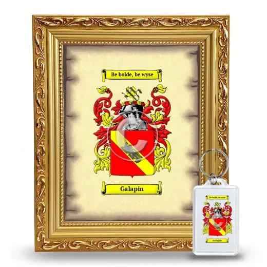 Galapin Framed Coat of Arms and Keychain - Gold