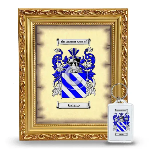 Galeno Framed Coat of Arms and Keychain - Gold