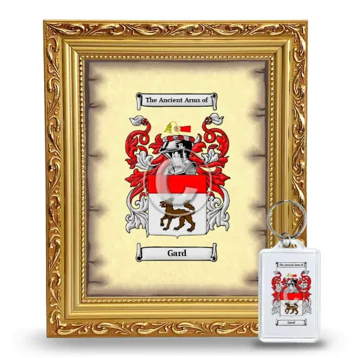 Gard Framed Coat of Arms and Keychain - Gold