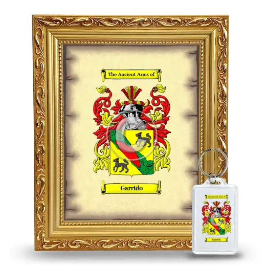 Garrido Framed Coat of Arms and Keychain - Gold