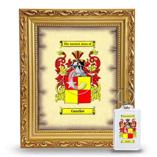 Gaselee Framed Coat of Arms and Keychain - Gold