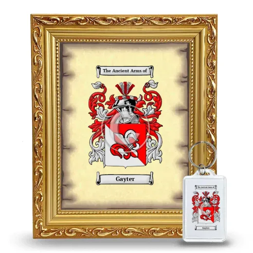 Gayter Framed Coat of Arms and Keychain - Gold