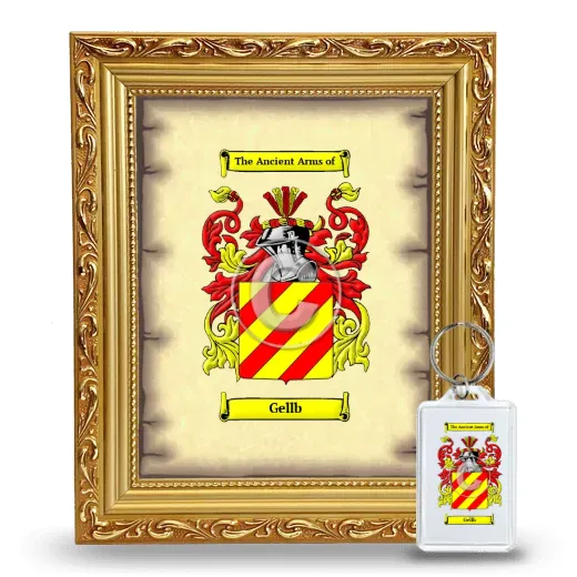 Gellb Framed Coat of Arms and Keychain - Gold