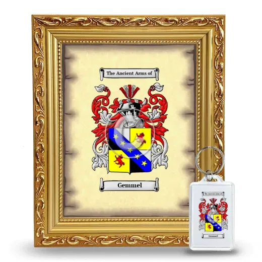 Gemmel Framed Coat of Arms and Keychain - Gold