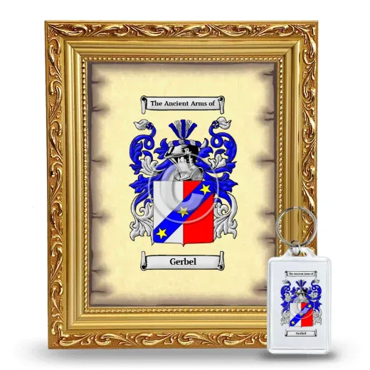 Gerbel Framed Coat of Arms and Keychain - Gold