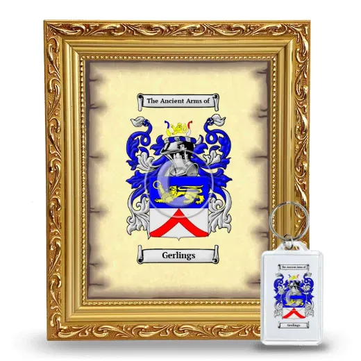 Gerlings Framed Coat of Arms and Keychain - Gold