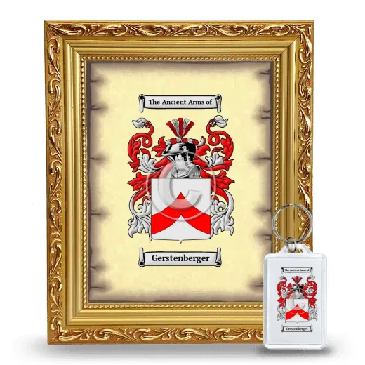 Gerstenberger Framed Coat of Arms and Keychain - Gold
