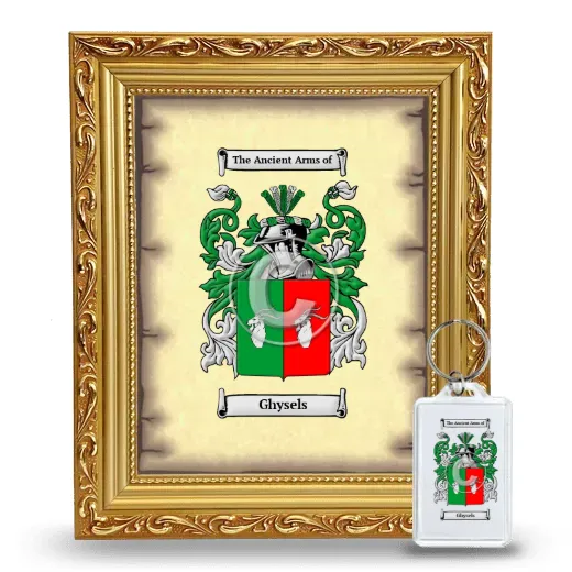 Ghysels Framed Coat of Arms and Keychain - Gold