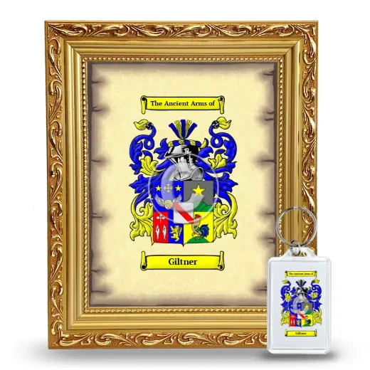 Giltner Framed Coat of Arms and Keychain - Gold