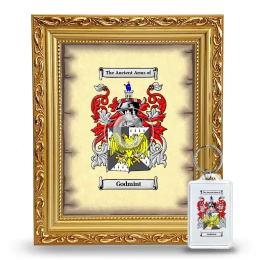 Godmint Framed Coat of Arms and Keychain - Gold