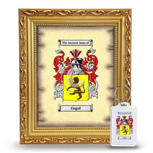 Gogol Framed Coat of Arms and Keychain - Gold