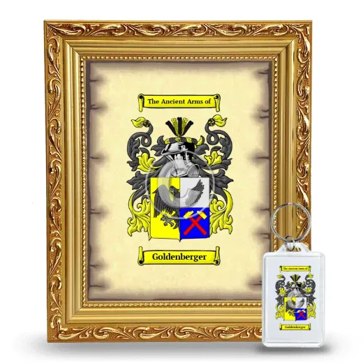 Goldenberger Framed Coat of Arms and Keychain - Gold