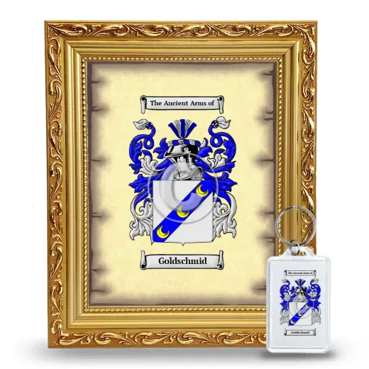 Goldschmid Framed Coat of Arms and Keychain - Gold