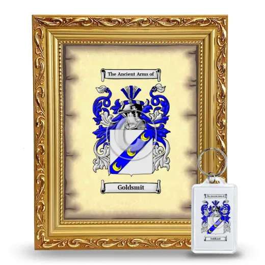 Goldsmit Framed Coat of Arms and Keychain - Gold