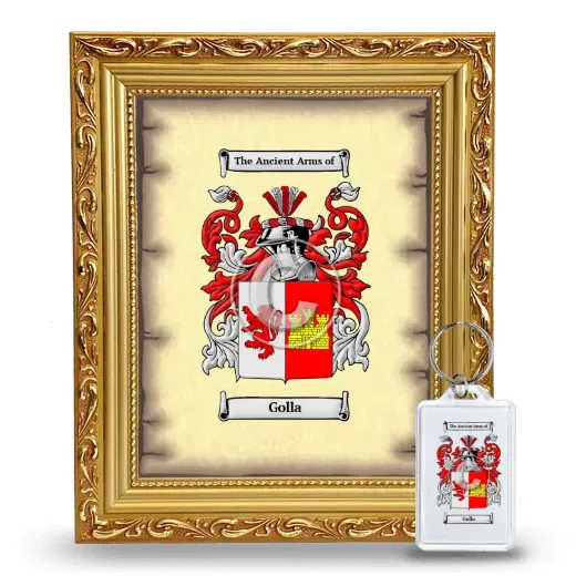 Golla Framed Coat of Arms and Keychain - Gold