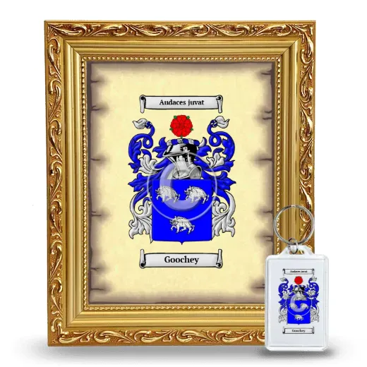Goochey Framed Coat of Arms and Keychain - Gold