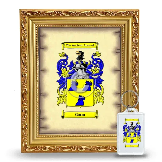 Gorm Framed Coat of Arms and Keychain - Gold
