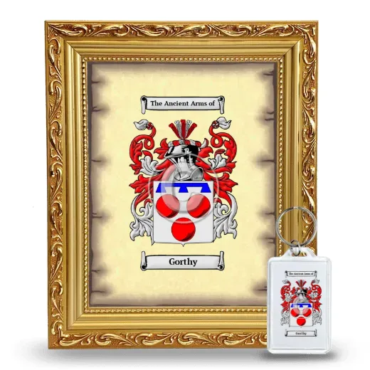 Gorthy Framed Coat of Arms and Keychain - Gold