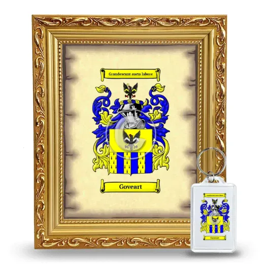 Goveart Framed Coat of Arms and Keychain - Gold