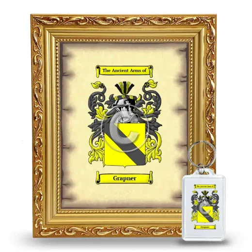 Grapner Framed Coat of Arms and Keychain - Gold