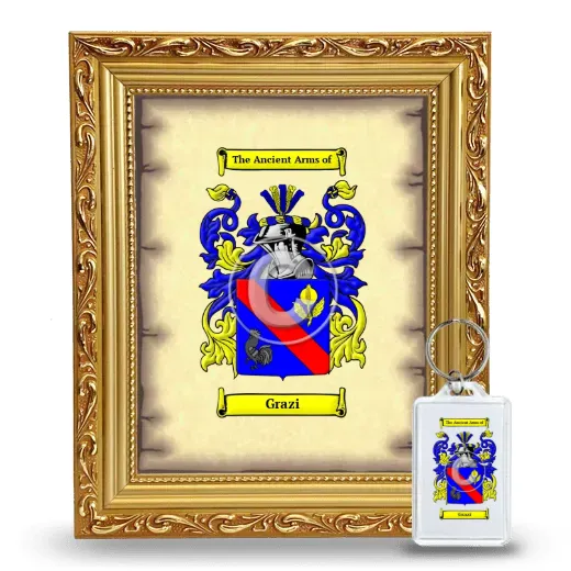 Grazi Framed Coat of Arms and Keychain - Gold